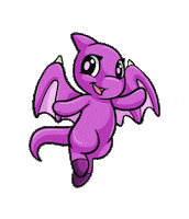 neopetsofficial dragon neopets purple dragon shoyru Sticker