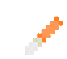 Pixel Orange Sticker