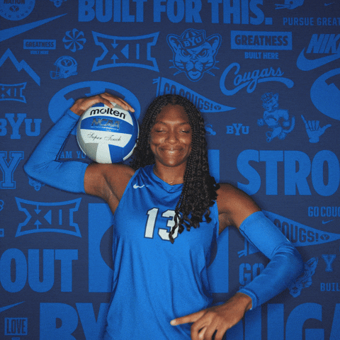 Ncaa Volleyball Go Cougs GIF by BYU Cougars