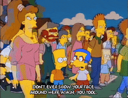 Threaten Season 3 GIF by The Simpsons