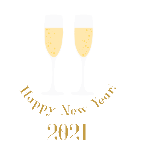 Happy New Year Champagne Sticker by Little Rock, Arkansas