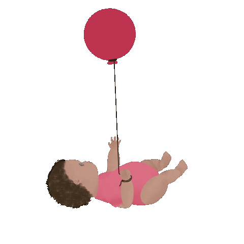 Rozrysowane giphyupload pink baby balloon Sticker