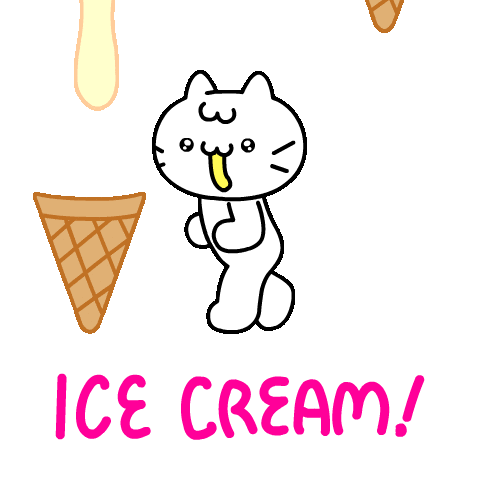 Happy Ice Cream Sticker by Mikitti