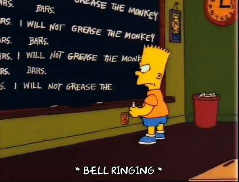 Season 2 Bart Chalkboard GIF by The Simpsons