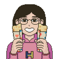 Happy Pixel Sticker