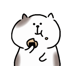 Cat Eat Sticker by yoyoyon