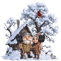 Winter Falling Snow Sticker