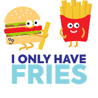 Burger Fries Sticker by Foodak