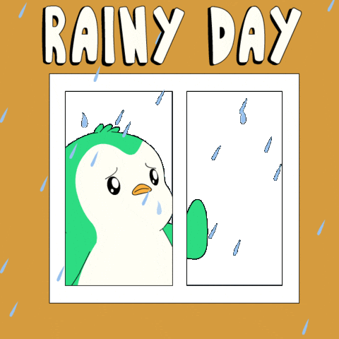 Sad Rainy Day Sticker by Abster