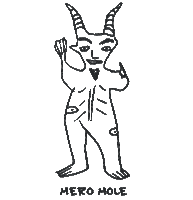 Holy Diablo Sticker by Mero Mole