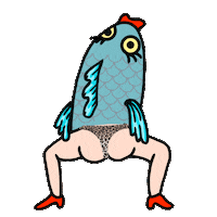 twerk fish Sticker by BA$$ILONES