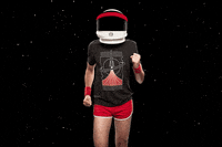 Threadless space running rocket astronaut GIF
