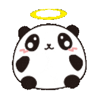 Angel Panda Sticker by imoji
