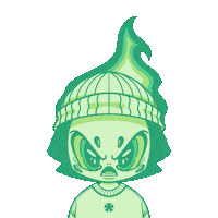 Angry Fire Sticker