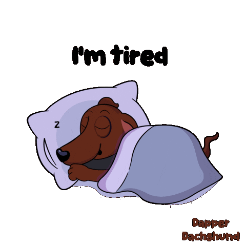 Tired Dog Sticker by VeeFriends