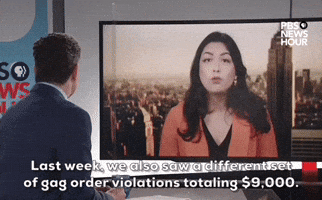 "Gag order violations totaling $9000."