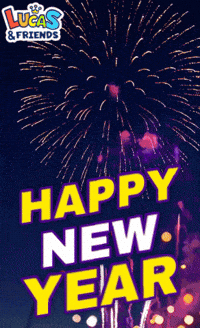 New Year Celebration GIF by Lucas and Friends by RV AppStudios
