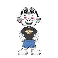 White Monkey Wow Sticker by Zhot