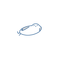 treebbit run bird lazy whale Sticker