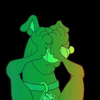 Dog Rainbow GIF by Asooraguy