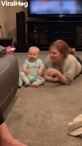 Pillow Fight has Baby Belly Laughing