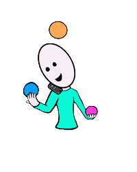 Juggling Busybody Sticker
