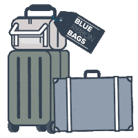 Travel Home Sticker by Blue Ribbon Bags