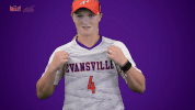 purple aces evansville GIF by Missouri Valley Conference