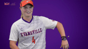 purple aces evansville GIF by Missouri Valley Conference