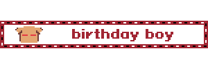 Birthday Boy Pixel Sticker