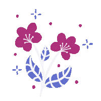 thehelloday pink flower magic flowers Sticker