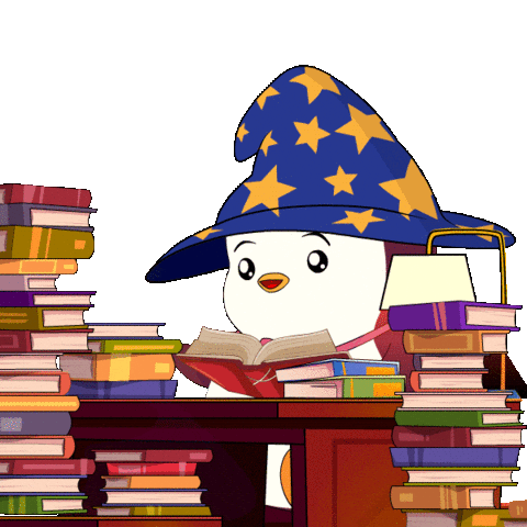 Book Read Sticker by Pudgy Penguins