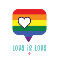 Love Is Love Hearts Sticker