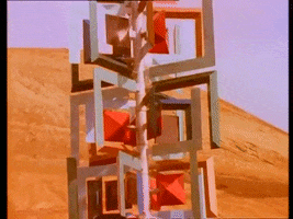 hannahjohnston music video 90s desert abstract art GIF