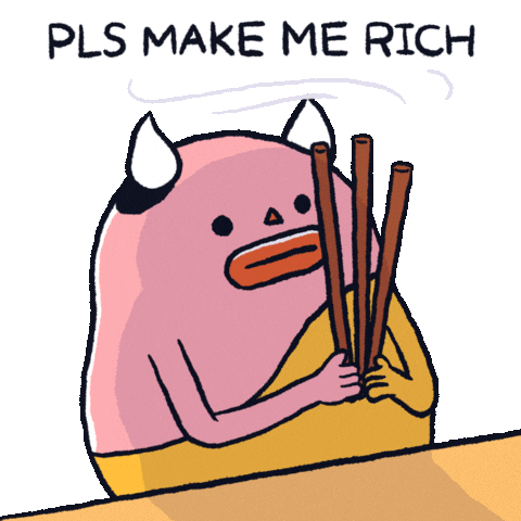 Make Me Rich Art Sticker by Monkiddo