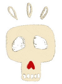 Corazon Calavera Sticker by aire retro