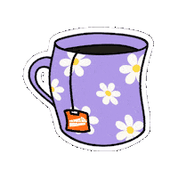 TaPoteFreelance coffee tea cafe purple Sticker