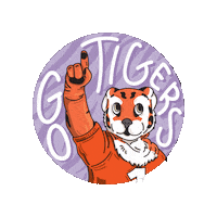 Football Orange Sticker by Tigertown Graphics