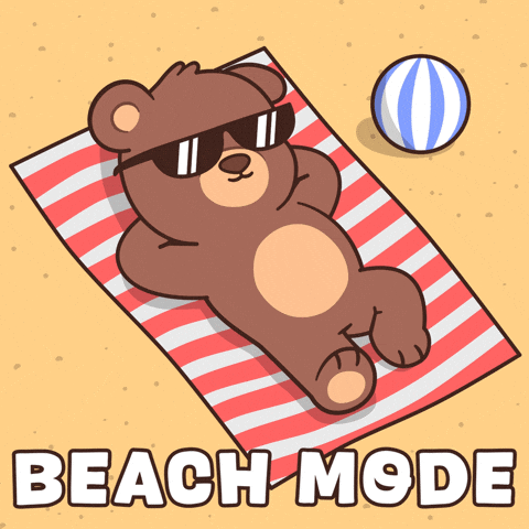 Sunbathing Teddy Bear GIF by BEARISH
