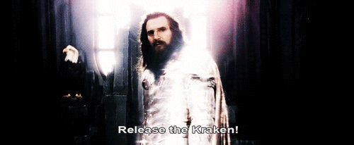 Liam Neeson Release The Kraken GIF