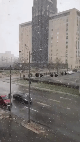 'Beautifully Peaceful': Snowflakes Fall in Midtown Omaha