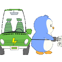 Electric Vehicle Penguin Sticker by Pudgy Penguins