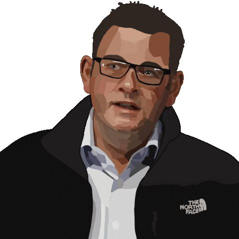 drawnbyashley giphyupload dan andrews get on the beers melbourne lockdown Sticker