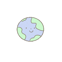 Cartoon Earth Sticker