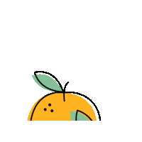 Orange Fruit Sticker by Cocktail.Shop