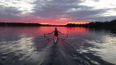 sunrise rowing GIF by Laurentian University