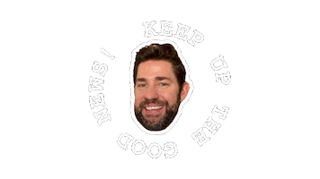 John Krasinski Sgn Sticker by SomeGoodNews