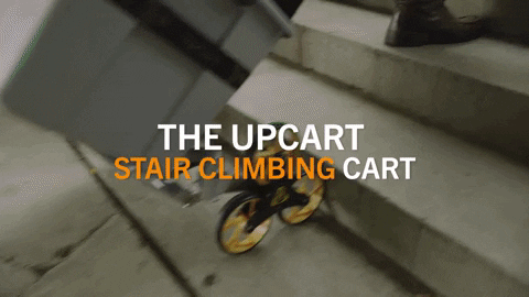 UpCart giphygifmaker hand truck upcart stair climbing GIF