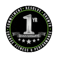 ChargeFitness fitness gym growth anniversary Sticker