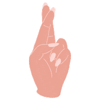Fingerscrossed Sticker